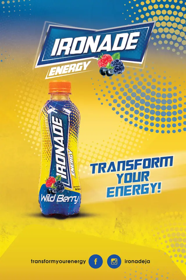 Ironade wild berry poster